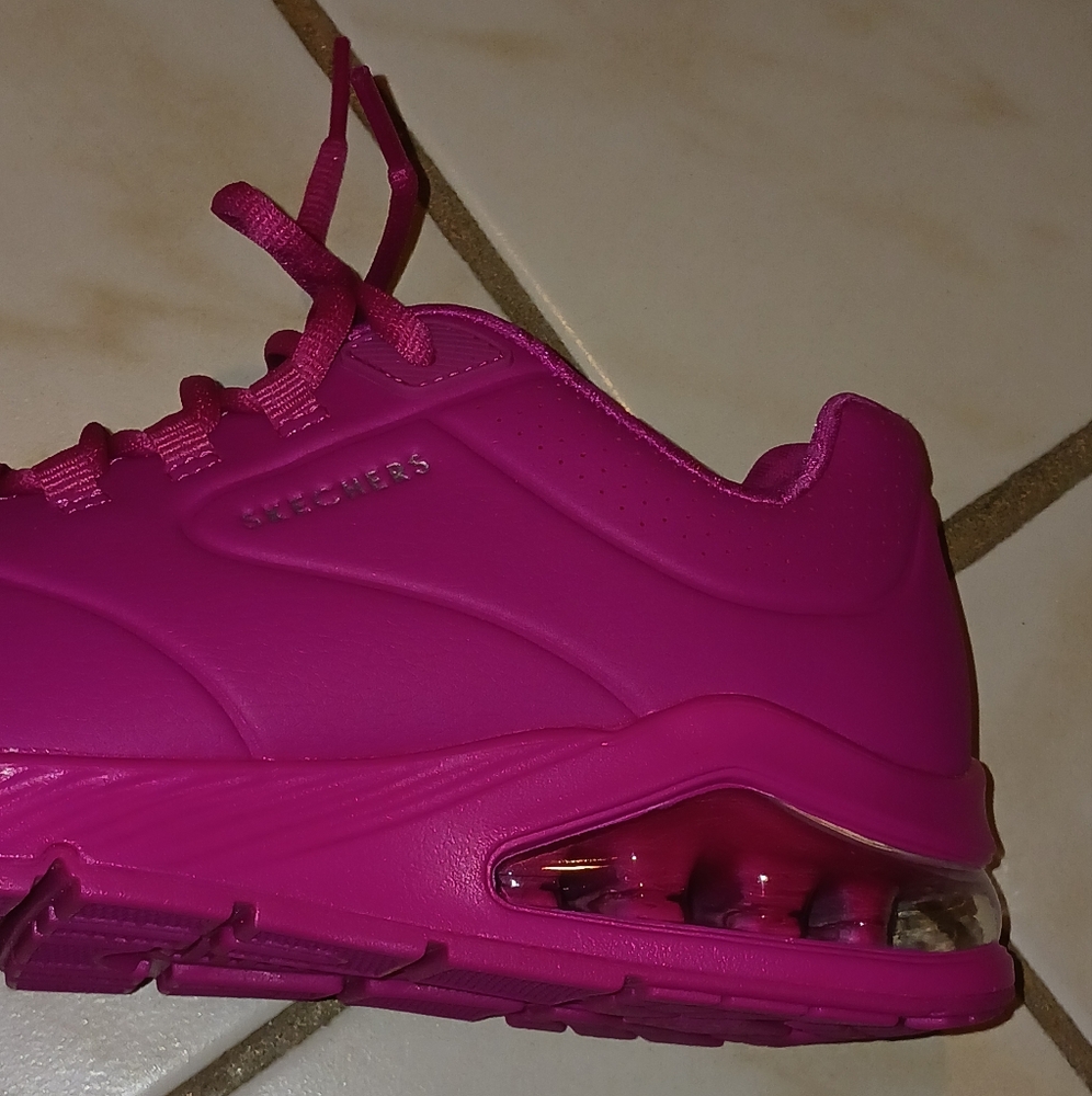 Skechers Street Los Angeles Air Cooled Memory Foam Vegan Fuschia - Picture 11 of 16